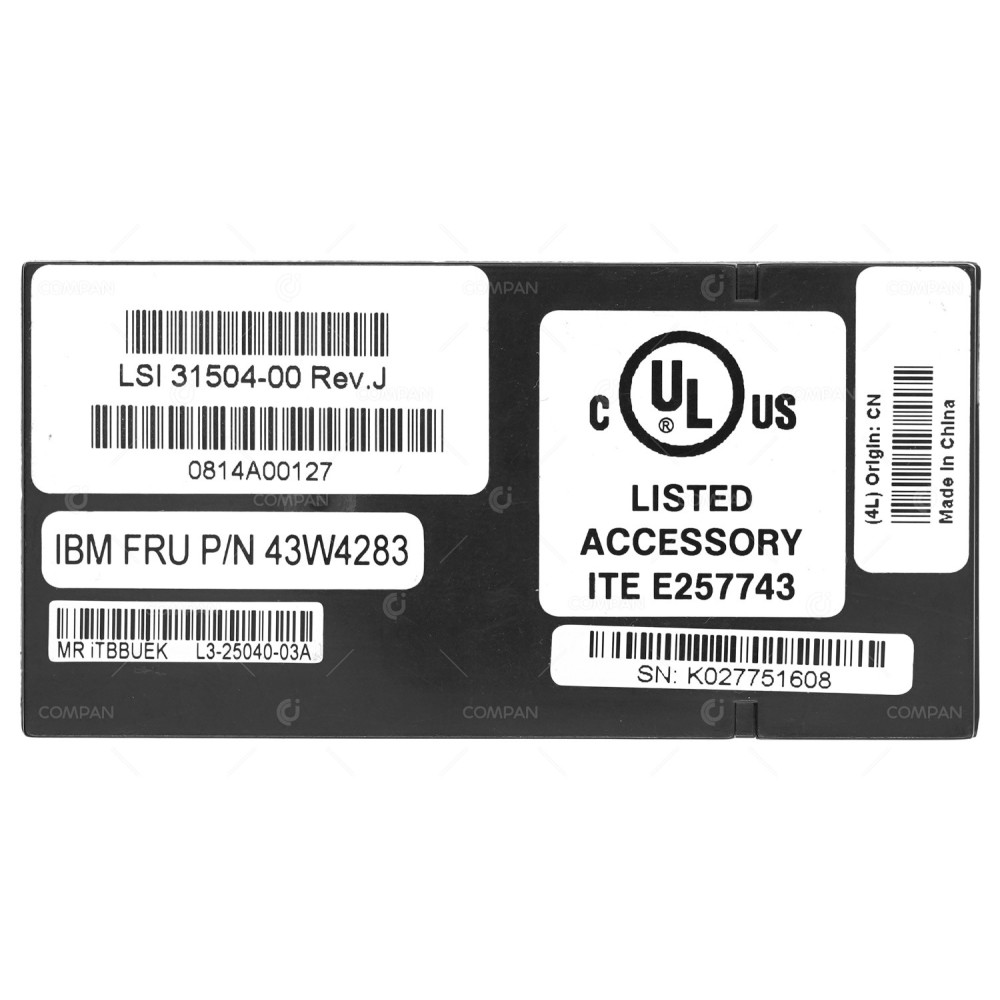 43W4283 IBM RAID CONTROLLER BATTERY MR10K SAS SATA